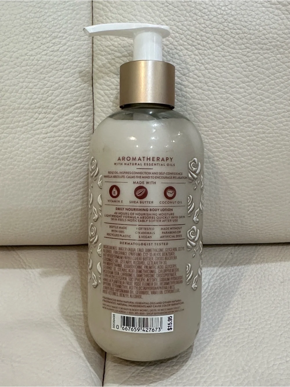 Bath and Body Works Rose Vanilla  Wash, Lotion and Cream 3 Pieces Set Full Size